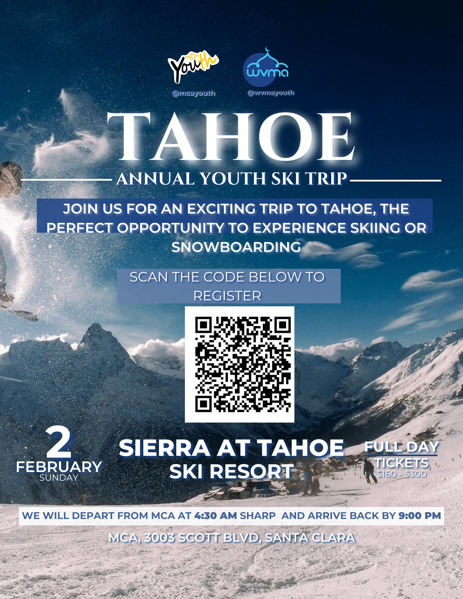 MCA Youth Annual Tahoe Ski Trip